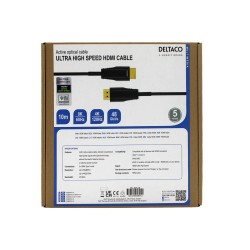 ULTRA High Speed HDMI-kaabel, 48Gbps, 10m, Must, AOC