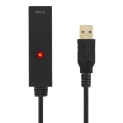 PRIME USB 2.0 pikenduskaabel, aktiivne, tüüp A isane - tüüp A emane, must