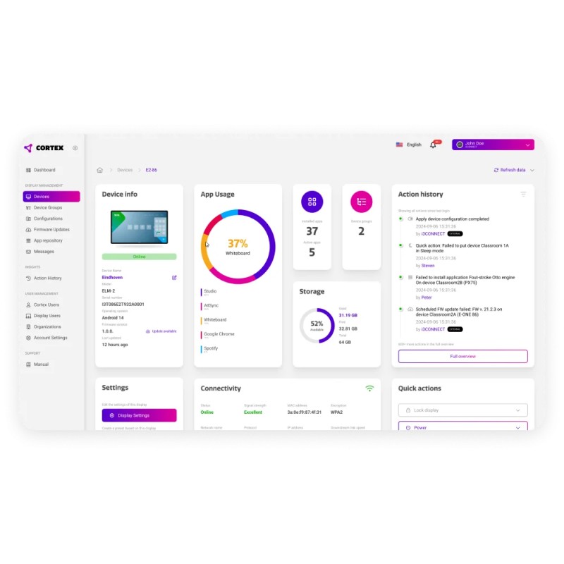 i3CONNECT Cortex ekraanide kaughaldustarkvara