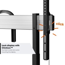 Vogel's RISE 5000 seeria motoriseeritud põrandakäru interaktiivsele ekraanile